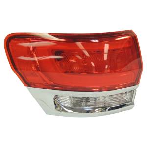 Crown Automotive Jeep Replacement Tail Light Assembly Left w/Chrome Bezel  -  68110017AD