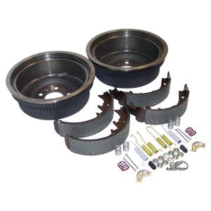 Crown Automotive Jeep Replacement Drum Brake Shoe And Drum Kit Rear Incl. 2 Drums 1 Shoe Set And Hardware For Use w/Dana 44 Rear Axle  -  52001915K