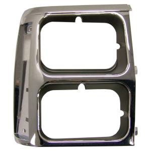 Crown Automotive Jeep Replacement Headlamp Bezel Right Black/Chrome  -  55008046