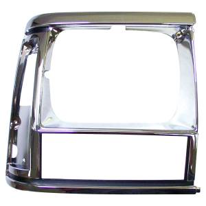 Crown Automotive Jeep Replacement Headlamp Bezel Right Black/Chrome  -  55034078