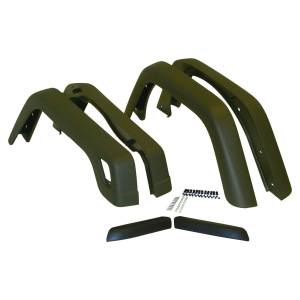 Crown Automotive Jeep Replacement Fender Flare Kit 6 Piece OE Width Flat Black  -  55254918K6