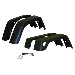 Crown Automotive Jeep Replacement Fender Flare Kit 4 Piece 7 in. Wide Flat Black  -  55254918K7