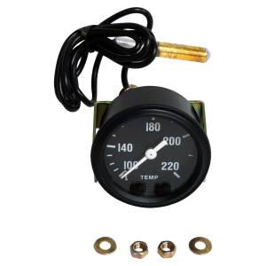 Crown Automotive Jeep Replacement Engine Coolant Temperature Gauge Incl. Hardware Fits 2 in. Dia. Hole Reads From 100-220 Degrees Fahrenheit Black Face/Black Bezel CoolantTempSnsr  -  640762