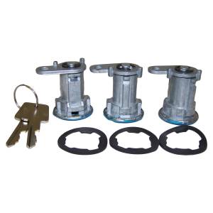 Crown Automotive Jeep Replacement Door Lock Cylinder Kit Incl. 3 Cylinders 3 Keys  -  8122874K3