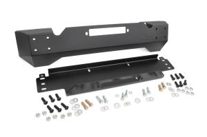 Rough Country Front Stubby Winch Bumper Incl. Winch Plate Mounting Brackets Grade 8 Hardware Black Carbon Powdercoating - 1012