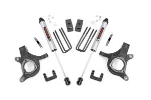 Rough Country Suspension Lift Kit w/V2 Shocks 5 in. Incl. Knuckle Brake Line Brackets Strut Spacers Hardware - 10870