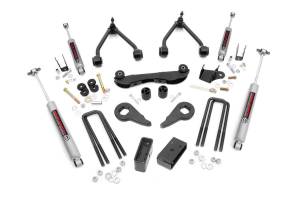 Rough Country Suspension Lift Kit 2-3 in. Lift Incl. Upper Control Arms/Moog Ball Joints Diff Drop brkt. Torsion Bar Adjuster Keys Shock Reloc. Brkt. Blocks U-Bolts Hardware - 16530