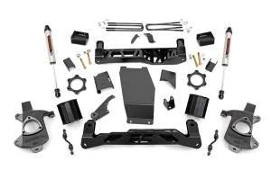 Rough Country Suspension Lift Kit w/Shocks 5 in. Lift Incl. Strut Spacers Rear V2 Monotube Shocks Stock Cast Steel - 22370