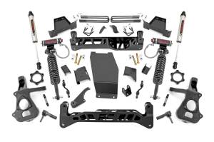 Rough Country Suspension Lift Kit 7 in. Vertex and V2 Shocks Beefy Lifted Knuckles Laser Cut Front/Rear High Clearance Cross Members Fabricated Anti-Wrap Lift Block - 22857