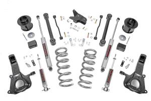 Rough Country Suspension Lift Kit 6 in. Lifted Knuckles Coil Spring Spacers Lifted Coil Springs Control Arms Rubber Bushings Includes Premium N3 Shocks - 30830