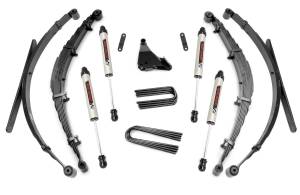 Rough Country Suspension Lift Kit 4 in. Includes Valved N3 Series Shock Absorbers Lifted Leaf Springs Sway-Bar And Track Bar Drop Brackets U-Bolts w/Hardware - 50170