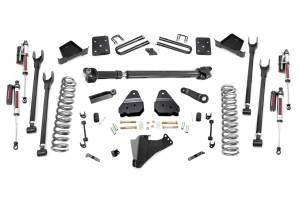 Rough Country Suspension Lift Kit w/Shocks 6 in. 4-Link w/Vertex Reservoir Shocks Incl. Factory Rear Overload Springs 4 in. Axle Diameter Front Driveshaft - 50851