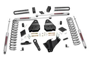 Rough Country Suspension Lift Kit w/Shocks 4.5 in. Lift Incl. Coil Springs Radius Arm/Swaybar/Trackbar Drop Brkt. Pitman Arm Blocks Bumpstop Spacer Front and Rear Premium N3 Shocks - 530.20