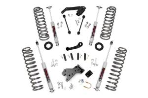 Rough Country Suspension Lift Kit 4 in. Lifted Coil Springs Coil Correction Plates N3 Series Shocks 18 mm. Spring Loaded Piston Rod 36kN Tensile Strength Metallic Silver Paint - 68230