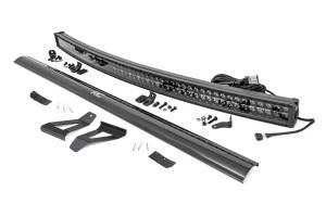 Rough Country LED Light Bar Windshield Mounting Brackets 50 in. Black Series Curved LED w/DRL Upper - 70074