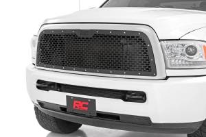 Rough Country Laser-Cut Mesh Replacement Grille Unique Mesh Pattern Corrosion Resistant Black Powdercoat - 70150