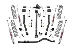 Rough Country Suspension Lift Kit Adjustable 3.5 in. Includes Front / Rear Coil Springs N3 Shocks w/Control Arms - 90930