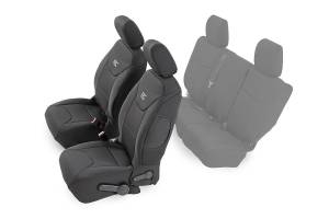 Rough Country Seat Cover Set Front Black Series 4 Layer Construction Thick Foam Padding - 91004F