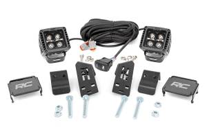 Rough Country Dual LED Cube Kit w/Black Series White DRL - 93080