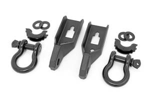 Rough Country Tow Hook To Shackle Conversion Kit Standard D-Ring And Rubber Isolators - RS158