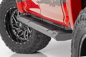 Rough Country HD2 Cab Length Running Boards Black Powdercoat 85 in. Length 4 Steps. Incl. Mounting Brackets Hardware - SRB041785