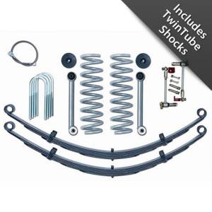 Rubicon Express 4.5 in. Super-Flex Short Arm Lift Kit w. Rear Add-A-Leafs And Mono Tube Shocks RE6111M