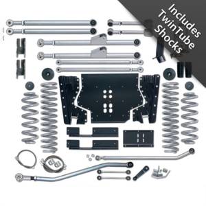 Rubicon Express 3.5 in. Extreme-Duty Long Arm Lift Kit w. Rear Track Bar w. Mono Tube Shocks RE7203M