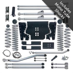 Rubicon Express 4.5 In Extreme-Duty Long Arm Lift Kit With Rear Track Bar With Twin Tube Shocks RE7224T