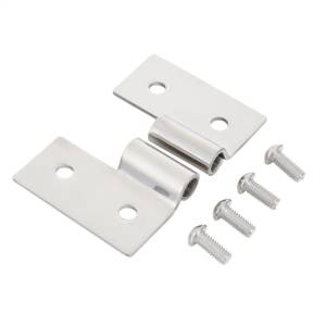 Smittybilt Lower Door Hinge Bracket Pair Stainless Steel No Drilling Installation Front - 7407