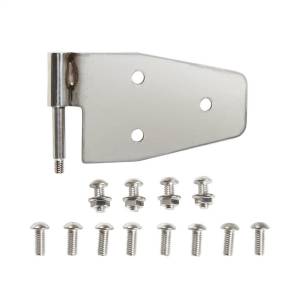 Smittybilt Door Hinge Fits 1987-2006 w/Half Steel Door 2000-2006w/Full Steel Door Completed Set Of 4 Stainless Steel No Drill Installation Front - 7441