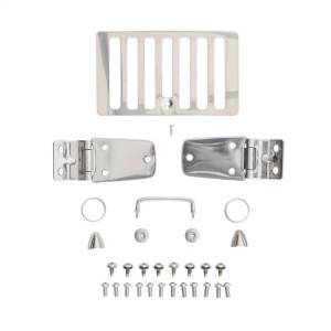 Smittybilt - Smittybilt Complete Hood Kit Incl. Hood Hinges Windshield Tie Down Kit Hood Vent Footman Loop Stainless Steel No Drilling Installation - 7465 - Image 5