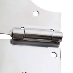 Smittybilt - Smittybilt Windshield Hinge Pair Stainless Steel No Drill Installation - 7493 - Image 1