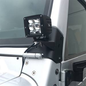Smittybilt - Smittybilt Windshield Mount Light Bracket Black No Drill Installation Inc. Hardware - 7608 - Image 2