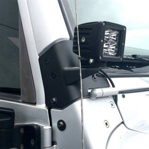 Smittybilt - Smittybilt Windshield Mount Light Bracket Black No Drill Installation Inc. Hardware - 7608 - Image 4