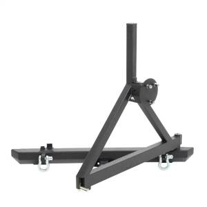 Smittybilt - Smittybilt SRC Classic Rear Bumper Textured Black Powder Coat Incl. Hitch Tire Carrier D-Rings - 76651D - Image 8