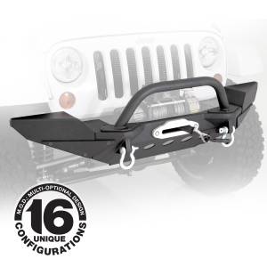 Smittybilt - Smittybilt XRC M.O.D. Front Bumper Center Section Textured Black Incl. D-Rings Winch Plate[Up to 15000 lb. Winch] - 76825 - Image 8