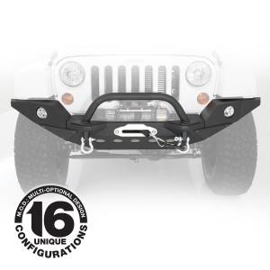 Smittybilt - Smittybilt XRC M.O.D. Front Bumper Center Section Textured Black Incl. D-Rings Winch Plate[Up to 15000 lb. Winch] - 76825 - Image 11