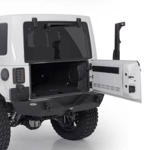 Smittybilt - Smittybilt XRC Rear Bumper Matte Black Textured Powder Coat Incl. Hitch[Class III] And D-Rings - 76855 - Image 4