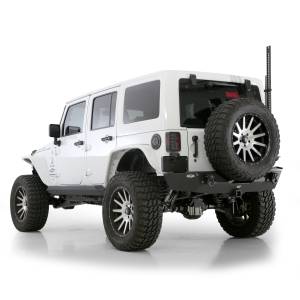Smittybilt - Smittybilt XRC Rear Bumper Matte Black Textured Powder Coat Incl. Hitch[Class III] And D-Rings - 76855 - Image 5