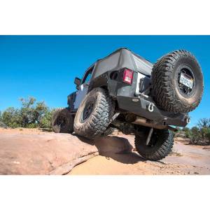 Smittybilt - Smittybilt XRC Rear Bumper Matte Black Textured Powder Coat Incl. Hitch[Class III] D-Rings Tire Carrier - 76856 - Image 3