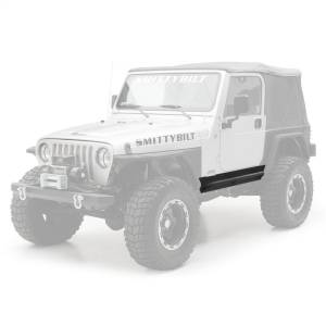 Smittybilt - Smittybilt XRC Rock Slider w/Step Matte Black Powder Coat - 76871 - Image 8