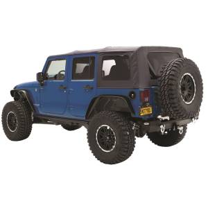 Smittybilt Replacement Soft Top Incl. 2 Front Replacement Upper Door Skins Black Diamond - 9080235