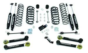 TJ 4" Lift Kit w/ 4 Lower FlexArms, Trackbar & 9550 Shocks