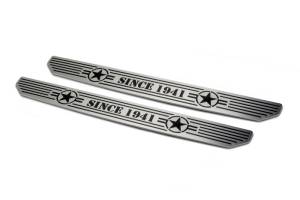 DV8 Offroad Rear Sill Plates with in.Since 1942 in. Logo D-JL-180014-STR4