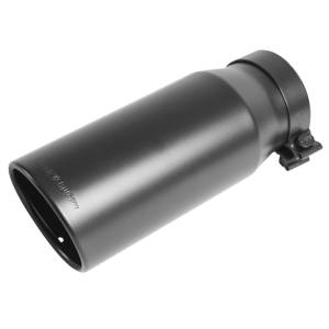 MagnaFlow Exhaust Products - MagnaFlow Tip Stainless Black Coated Single Wall Round Single Outlet 6in Dia 5in Inlet 13in L - Image 1