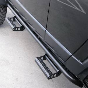 N-Fab - N-Fab RKR Rails 97-06 Jeep Wrangler TJ/BJ 2 Door All - Tex. Black - 1.75in - w/ Detachable Steps - J972RKRS2 - Image 1