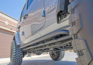 N-Fab - N-Fab RKR Rails 2019 Jeep Wrangler JT 4DR Truck Full Length - Tex. Black - 1.75in - J194TRKR - Image 4