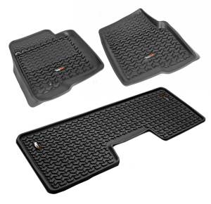 Rugged Ridge All Terrain Floor Liner Kit, Black; 09-14 Ford F-150 SuperCrew 82989.21