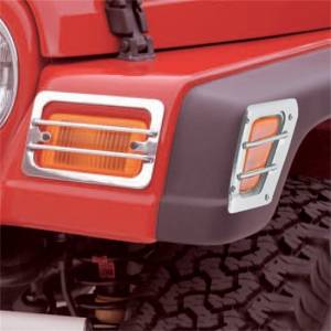 Rugged Ridge - Rugged Ridge Euro Guard Kit, Side Marker/Turn Signal, Stainless; 97-06 Wrangler TJ 11142.02 - Image 3