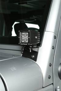 Rugged Ridge - Rugged Ridge Light Mount Bracket Kit, Windshield, Textured Black; 07-18 Wrangler JK 11027.04 - Image 3